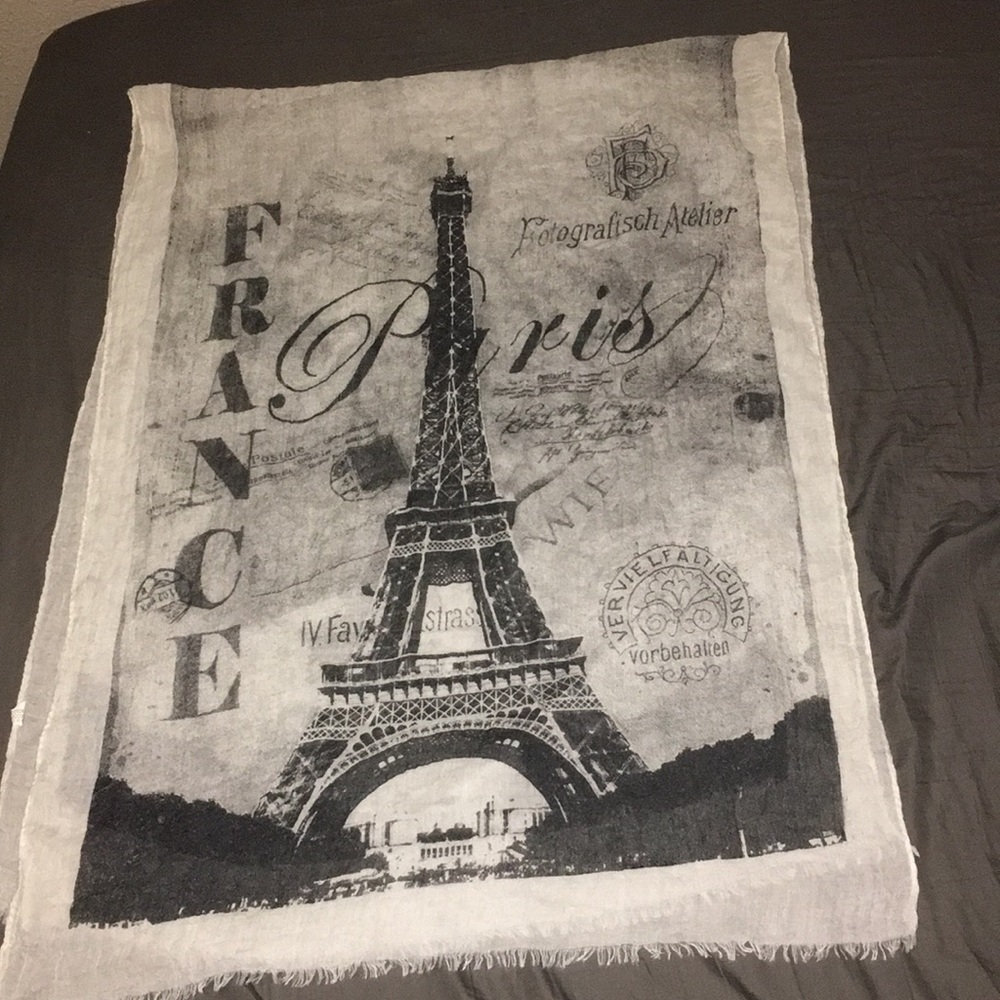 Double sided thin Paris scarf